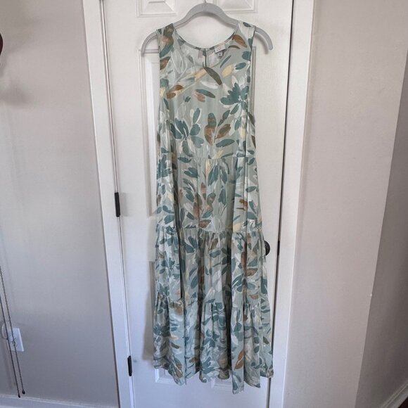 a new day Dresses & Skirts - A New Day Womens Green Floral Maxi Dress Size M Medium New with Tags